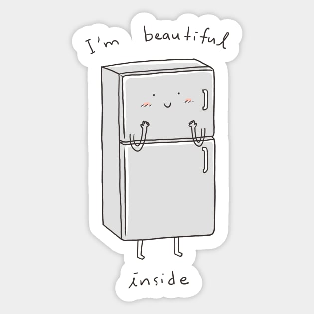 Beautiful inside Sticker by ilovedoodle